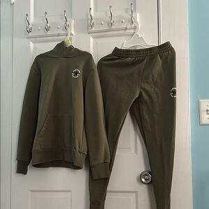 Converse Kids Olive Green Hoodie and Joggers Set